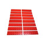  Lego * красный цвет. 2×8 plate 16 позиций комплект ( б/у товар )