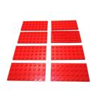  Lego * красный цвет. 4×8 plate 8 позиций комплект ( б/у товар )
