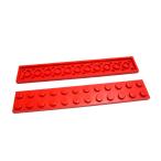  Lego * красный цвет. 2×12 plate 2 позиций комплект ( б/у товар )