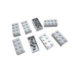  Lego * новый серый. 2×4 основы детали 8 позиций комплект ( б/у товар )
