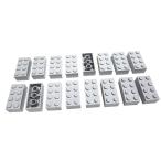  Lego * новый серый. 2×4 основы детали 16 позиций комплект ( б/у товар )