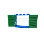  Lego * годы предмет! зеленый shutter tab есть окно ( синий рамка-оправа * окно прозрачный *1X4X3)