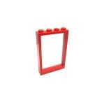  Lego * годы предмет! красный цвет. большой окно (1×4×5)