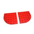  Lego * годы предмет! красный цвет. 6×6 угол круг plate 2 позиций комплект ( б/у товар )
