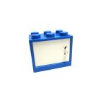  Lego * годы предмет! синий цвет. шкаф для посуды (2×3×2* дверь белый цвет )