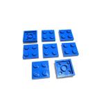  Lego * синий цвет. 2×2 plate 8 позиций комплект ( б/у товар )