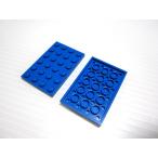  Lego * синий цвет. 4×6 plate 2 позиций комплект ( б/у товар )