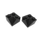  Lego * чёрный цвет. 2×2 угол slope 2 позиций комплект ( внутри сторона * б/у товар )