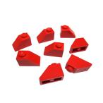  Lego * красный цвет. 1×2 slope 8 позиций комплект ( б/у товар )