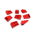  Lego * красный цвет. 2×3 обратный slope 8 позиций комплект ( б/у товар )