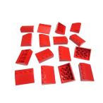  Lego * красный цвет. 3×4 slope 16 позиций комплект ( б/у товар )