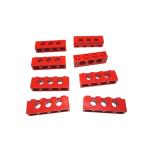  Lego *1×4 technique beam 8 позиций комплект ( красный цвет * б/у товар )