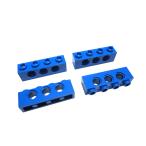  Lego * синий цвет. 1×4 technique beam 4 позиций комплект ( б/у товар )