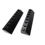  Lego * чёрный цвет. 2×8 slope 2 позиций комплект ( б/у товар )