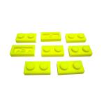  Lego * не использовался! neon желтый. 1×2 plate 8 позиций комплект 