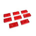  Lego * не использовался! красный цвет. 1×2 прозрачный plate 8 позиций комплект 