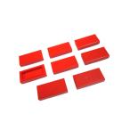 Lego * красный цвет. 1×2 плитка 8 позиций комплект ( б/у товар )