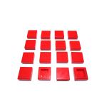  Lego * красный цвет. 1×1 плитка 16 позиций комплект ( б/у товар )