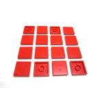  Lego * красный цвет. 2×2 плитка 16 позиций комплект ( б/у товар )