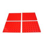 Lego * красный цвет. 6×8 plate 4 позиций комплект ( б/у товар )