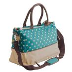 CROSS WALKER 多機能 マザーズバッグ シンプル ドット (グリーン)