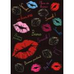 ポストカード ステッカータイプ イラスト 唇 キスマーク 箔押し加工あり イラストが剥がせるシールになっています ユージニアyh 通販 Yahoo ショッピング