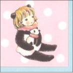  Mini поздравительная открытка многоцелевой trunk:chiyo Panda. костюм мульт-героя. девочка конверт 58×60mm конверт. цвет бледно-голубой 