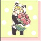  Mini поздравительная открытка многоцелевой trunk:chiyo цветок . Nakayoshi Panda san конверт 58×60mm конверт. цвет розовый 