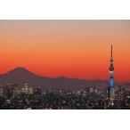  открытка цвет фотография Япония пейзаж серии . выгорание. Tokyo . гора Фудзи 105×150mm достопримечательность название место 