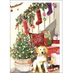  поздравительная открытка Рождество Рождество. . дом. собака конверт имеется иллюстрации 