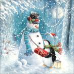  поздравительная открытка Рождество пингвин . снег ... иллюстрации сообщение карта 