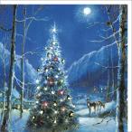  поздравительная открытка Рождество лес. елка иллюстрации сообщение карта 