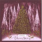  поздравительная открытка Рождество золотой. tree сообщение карта подарок 