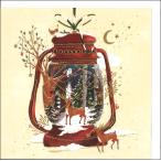  поздравительная открытка Рождество лес. олень сообщение карта конверт имеется 