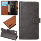 SONY Xperia XZ docomo SO-01J softbank au SOV34専用手帳型ケース スタンド機能付き カード入れ 高級PUレザーケース (グレー)