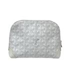 【GOYARD】ゴヤール ヴァンドーム コスメティックポーチ ポーチ レザー レディース 白 ホワイト 化粧ポーチ 中古