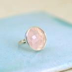 Yahoo! Yahoo!ショッピング(ヤフー ショッピング)ラウンド ローズクォーツ  ボリューム シルバー リング