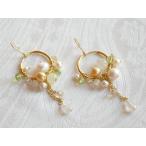 ペリドット&パールイヤリン...