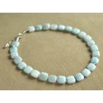 ブルーアラゴナイトガラスビーズショ...