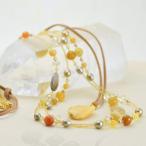 ドロマイトメノウ淡水ネックレス2本セット