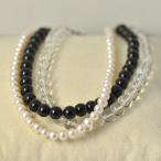淡水パールオニキスクォーツネックレス