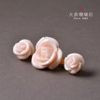 K18ミス珊瑚薔薇3輪ブローチ