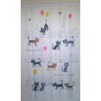 洋風レースのれん幅85cmx丈150cm　ラブキャッツインパリ79786-sumi