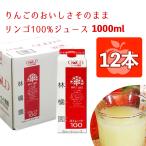 ショッピングジュース リンゴジュース 青森 パック ストレート 林檎園 100%果汁 紙パック 国産 ギフト プレゼント お歳暮 お中元 贈答品 贈り物 1000g 12本