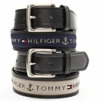 メンズベルト 人気ブランド トミーヒルフィガー TOMMY HILFIGER ブラック色 本革 ロゴ カジュアル 38mm USA直輸入モデル トラッド 送料込み 得トク2WEEKS