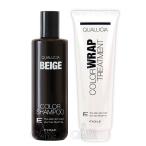 フィヨーレ FIOLE クオルシア カラーシャンプー ベージュ 250ml & カラーラップトリートメント 240g セット BEIGE QUALUCIA