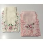 トイレットペーパーホルダー カバー ローズ 薔薇雑貨 バラ 刺繍 かわいい おしゃれ トイレ用品 日用雑貨 サニタリー インテリア雑貨