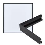 アルミ額 LEAN マットブラック 350角 (350×350×5mm)