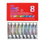 ホルベイン 水彩絵具 イリデッセントカラーズ W798 クロマパール 5ml チューブ 8色セット