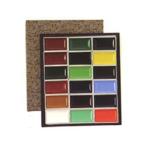 上羽絵惣 顔彩セット 18色セット 大角 (藤黄入)